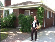 Title: Elaine outside another on Anita Street, Harper Woods